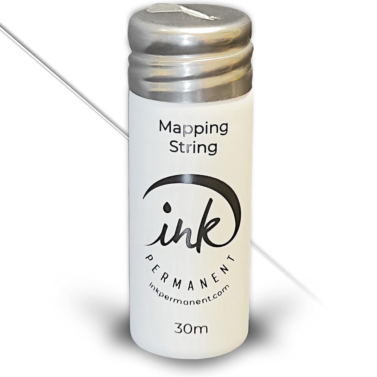 Ink Permanent Brow Mapping String - Pre-Inked 100 Ft for Microblading Supplies - White