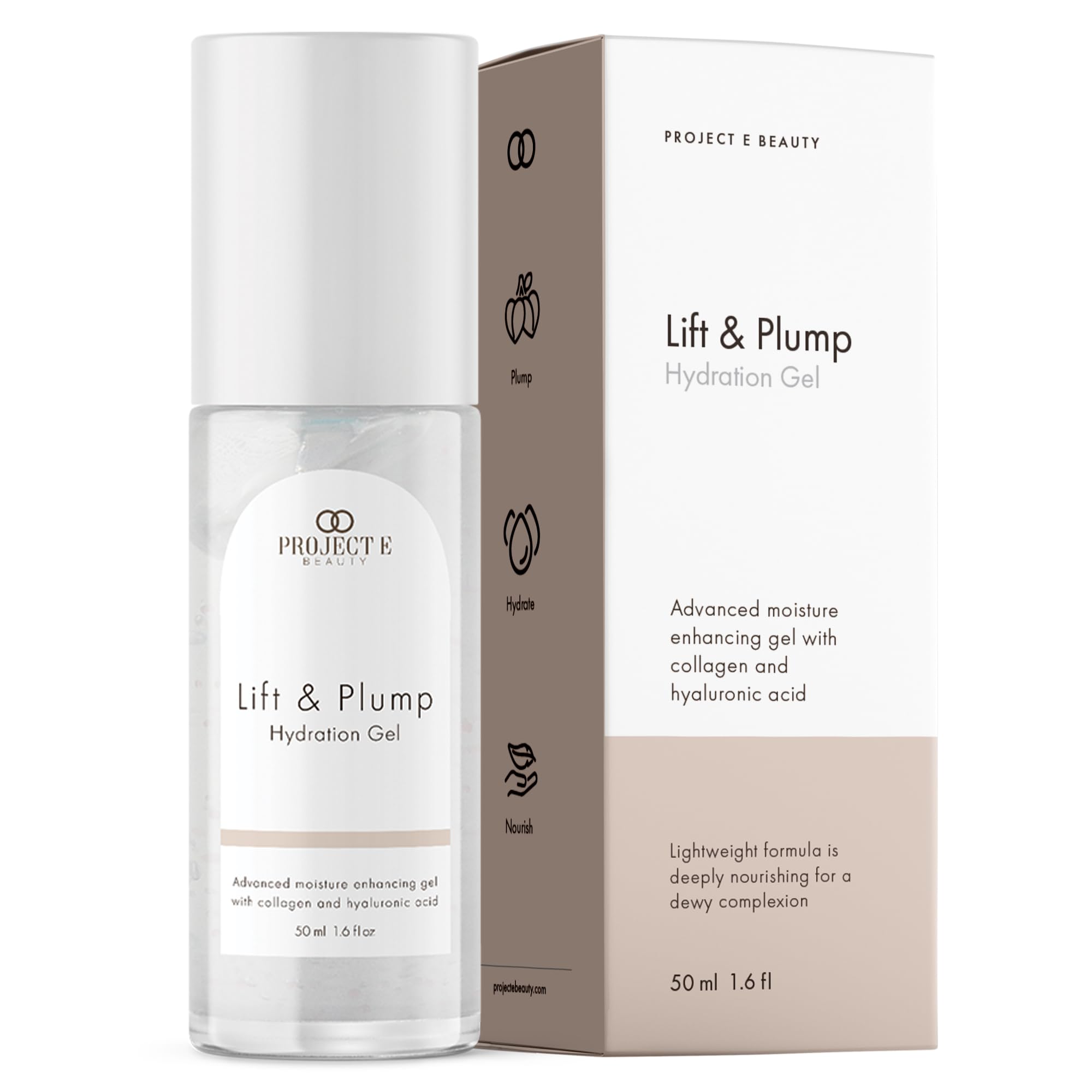 Lift & Plump Hydration Gel By Project E Beauty | 24-Hour Hydration | Anti-Aging Pore Tightening Treatment | Hydrating & Moisturi