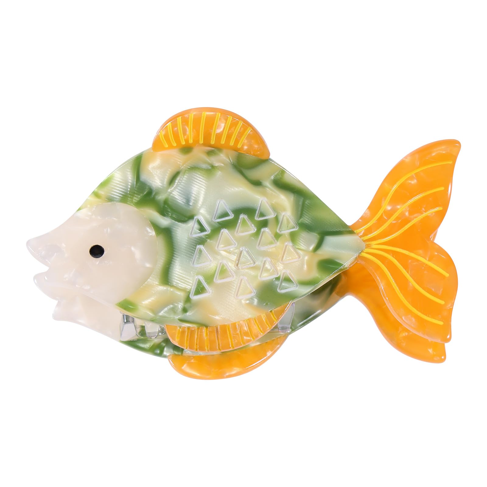 Fish Claw Hair Clip for Women 3.3'' Acrylic Ocean Sea Animal Strong Hold Jaw Banana Barrettes Clamp Hairpin Non Slip For Girls T