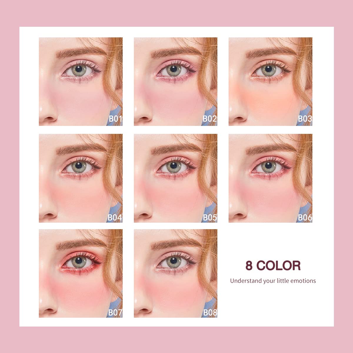LAMUSELAND 8 Colors Soft Velvet Blush Matt Lasting Blusher (B05 CANDY)
