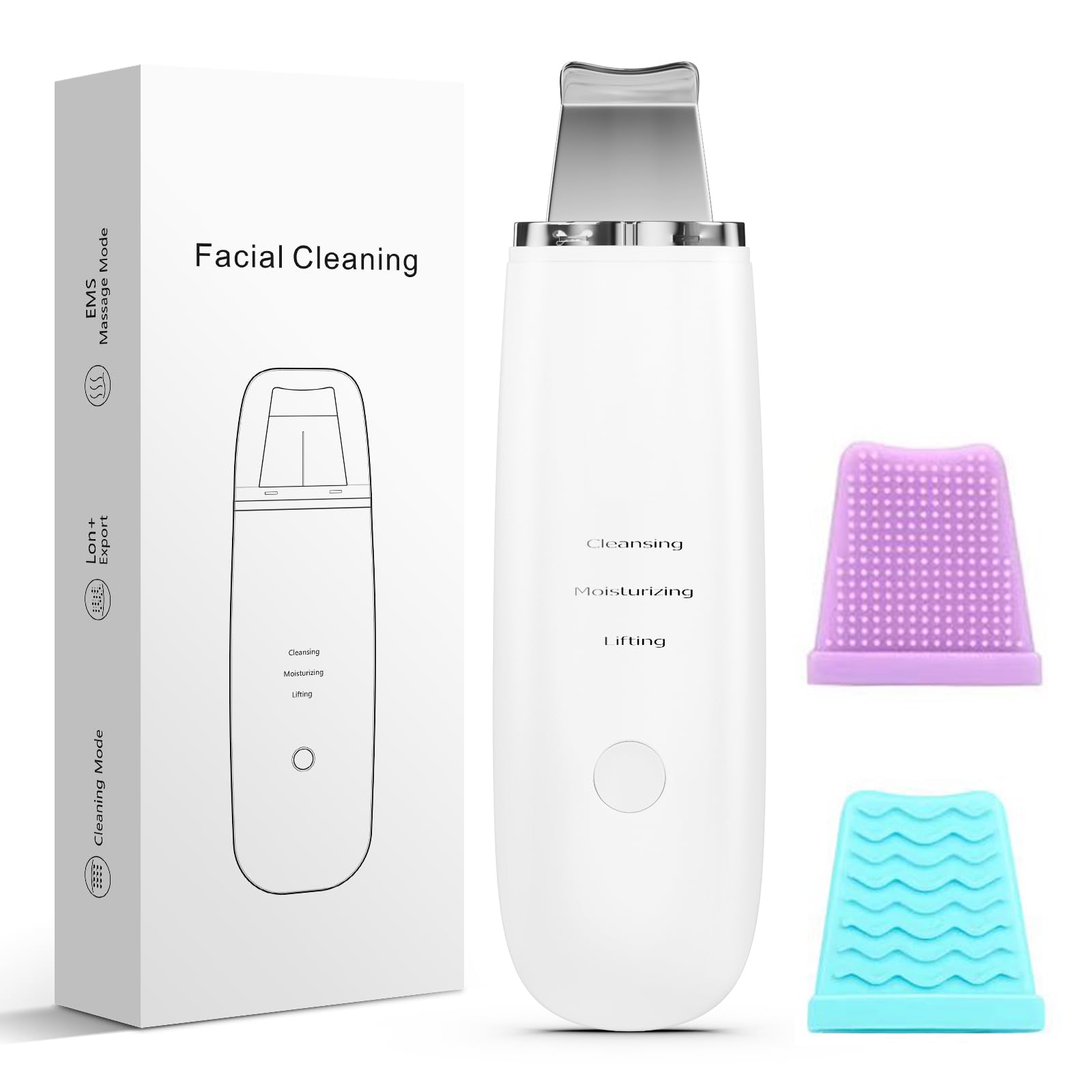 Face Spatula Skin Scrubber - Pore Cleansing & Blackhead Removal Tool for Radiant Skin - White