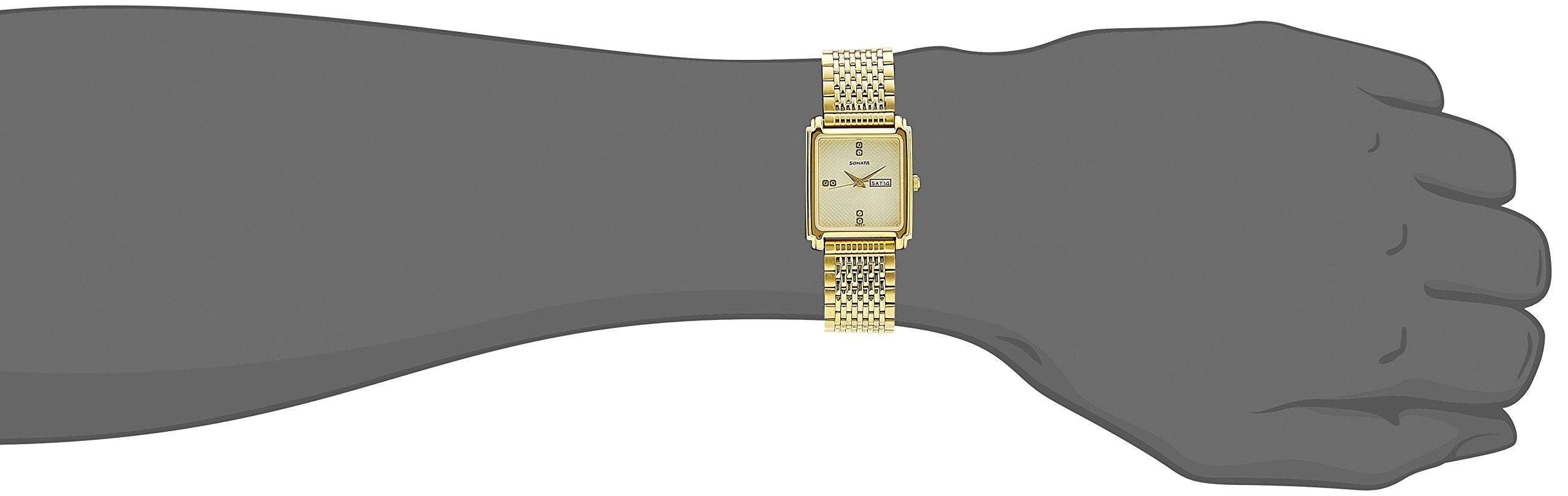Sonata Analogue Silver Dial Men Watch (7053Ym07)