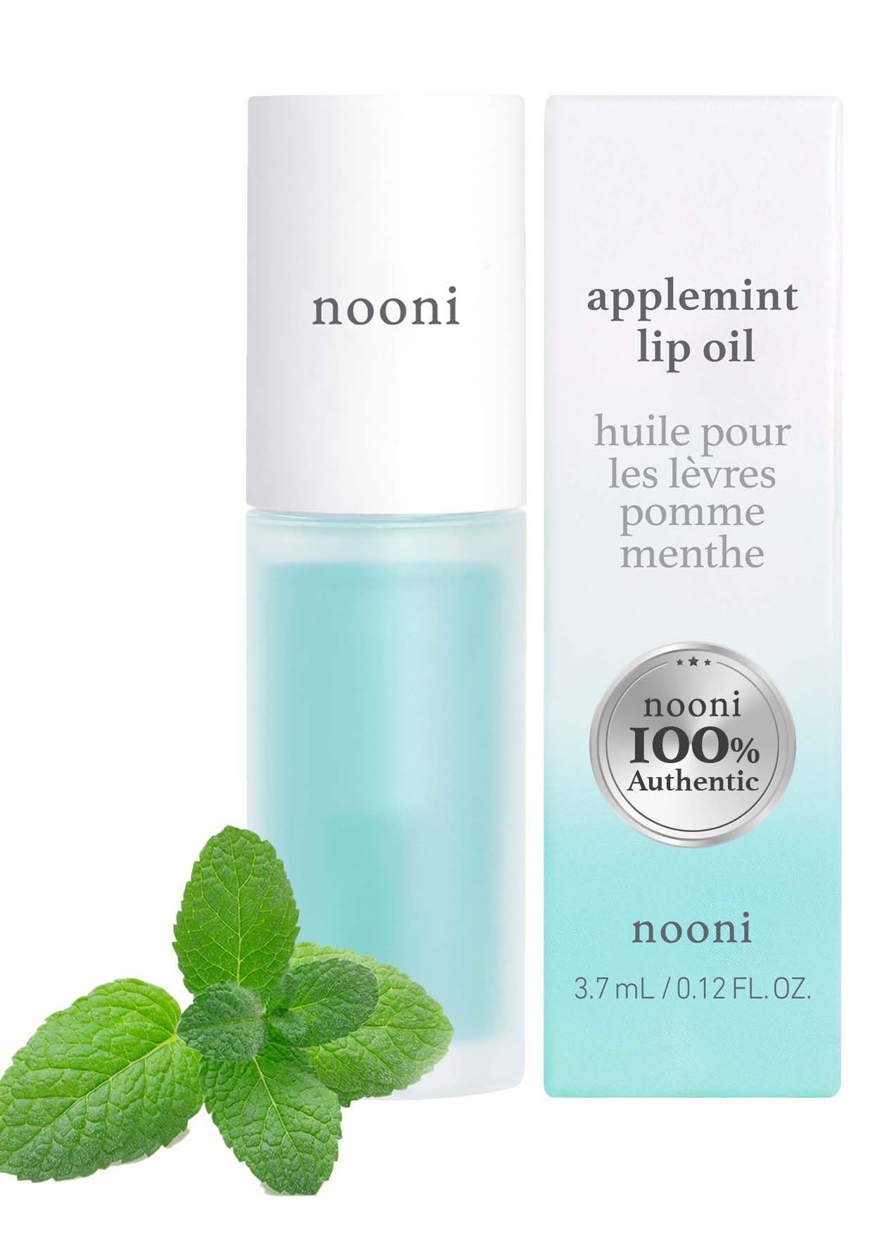Nooni Korean Lip Oil - Applemint | Lip Stain, Gift, Long-Lasting, Moisturizing, Plumping, Revitalizing For Dry Lips, Waterproof,