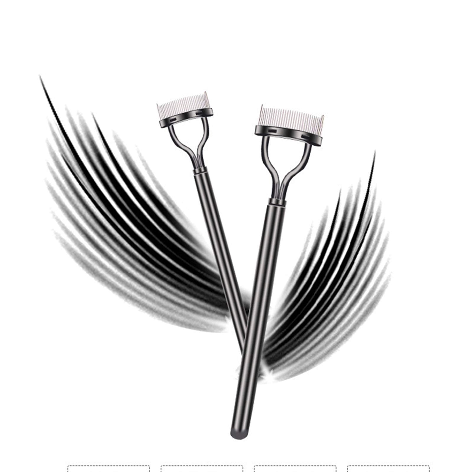Vodisa Metal Eyelash Comb Curler 2 Pcs Mascara Separator Set Lash Extensions Applicator Professional Beauty Makeup Tool For Eyel