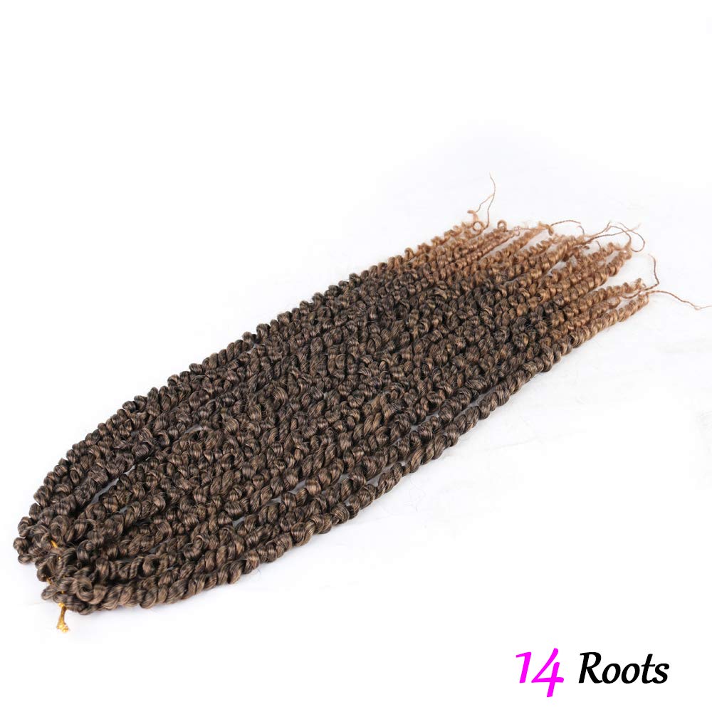 Passion Twist Hair 18 Inch Pre Twisted Crochet Hair 6 Packs Pre-Looped Passion Twists Crochet Braids Ombre Color Made Of Bohemia