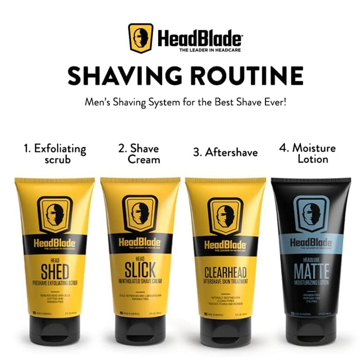 HeadBlade ClearHead Men's Refreshing Post Shaving Aftershave Lotion Help prevent Ingrown Hair & Irritation - 5oz