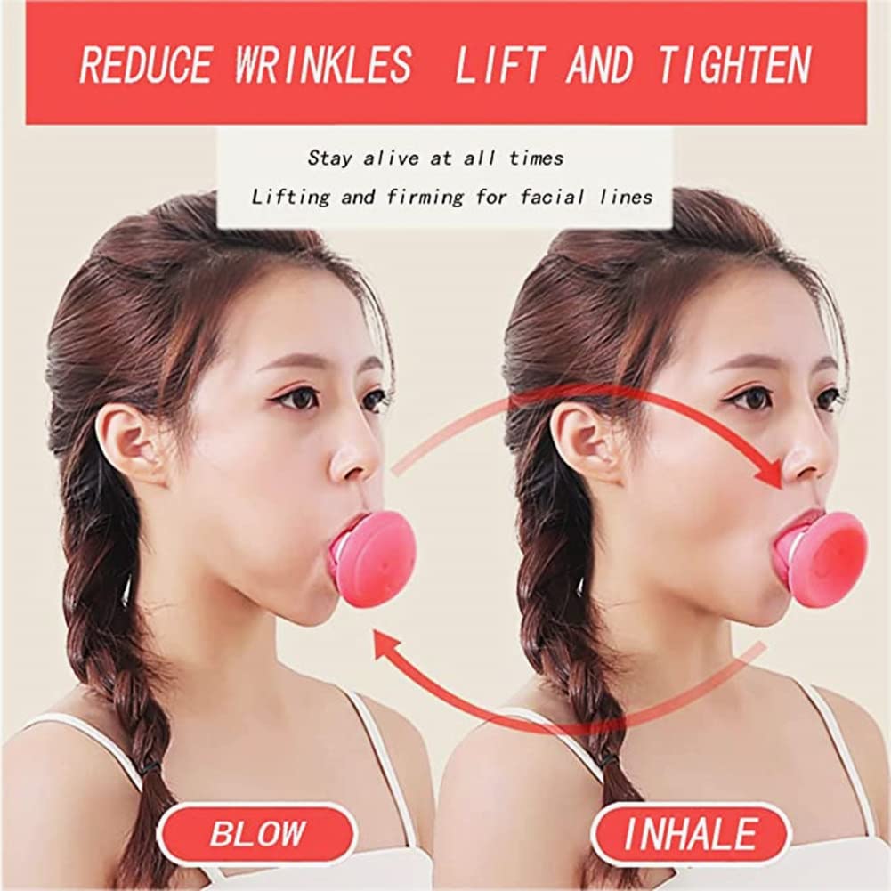 SURORAIN Face Exerciser, Facial Yoga for Skin Tighten Firm, Jaw Exerciser, Double Chin Breathing Exercise Device Jaw Face Slimme