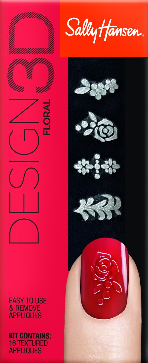Design 3D Nail Sticker - 320 Floral By Sally Hansen For Women -16 Pc Sticker