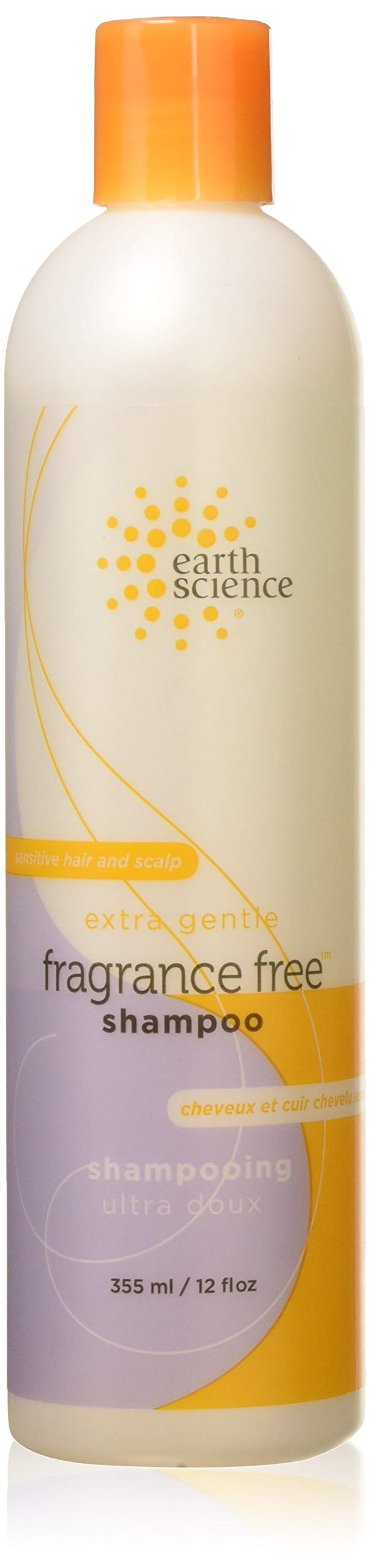 Earth Science Fragrance Free Shampoo with mild coconut-based cleansers for sensitive scalp & hair - 12 oz. (Pack of 2)