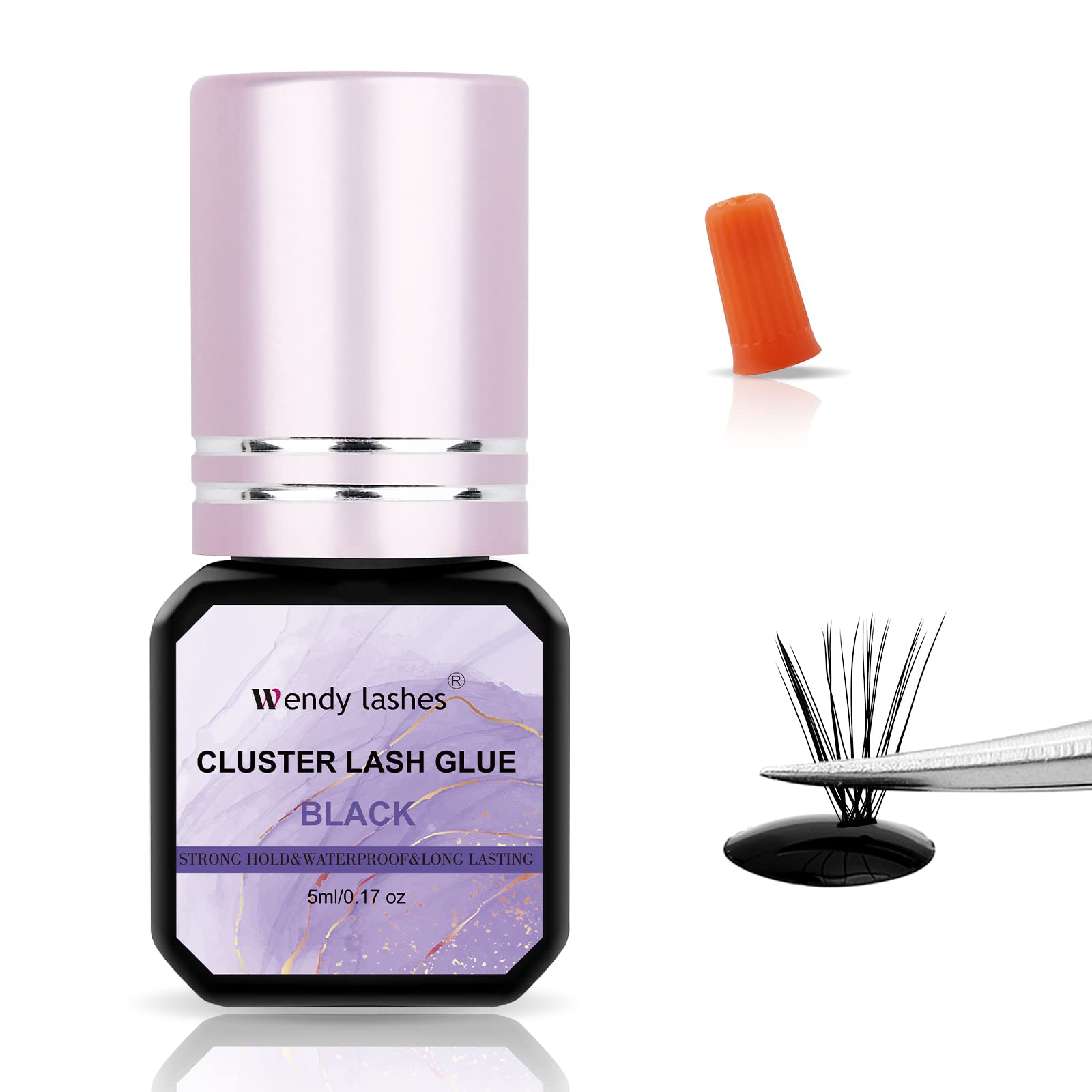 Lash Glue Cluster Eyelash Glue Black Sensitive Lash Glue Fast Drying Waterproof Lash Glue Individual Lash Glue Long Lasting Diy