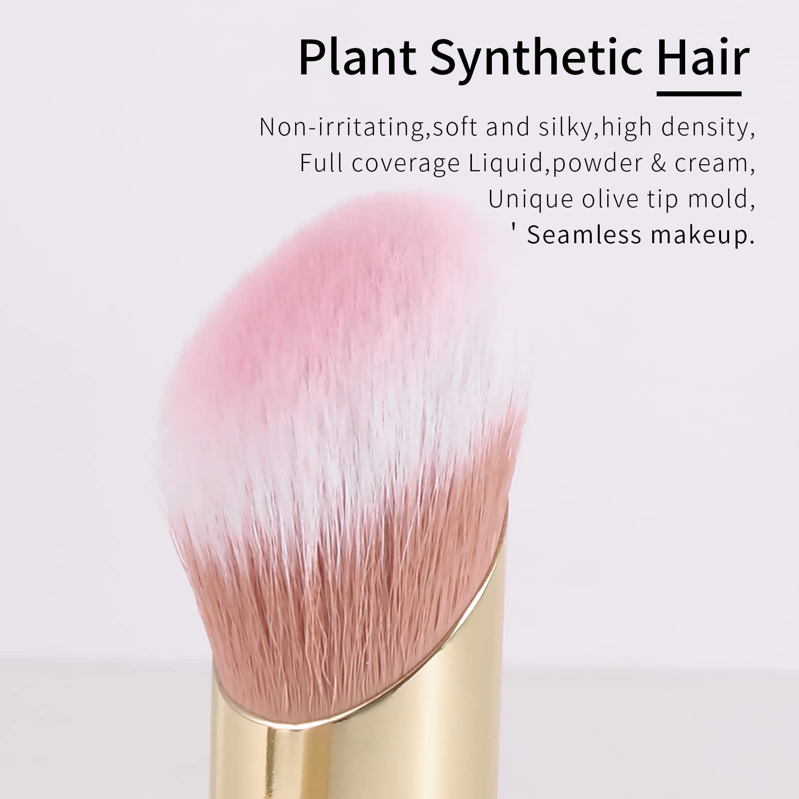Enzo Ken Angled Foundation Brush For Liquid Makeup, Cream Contour Brush For Cream Makeup, Liquid Foundation Brush, Liquid Founda