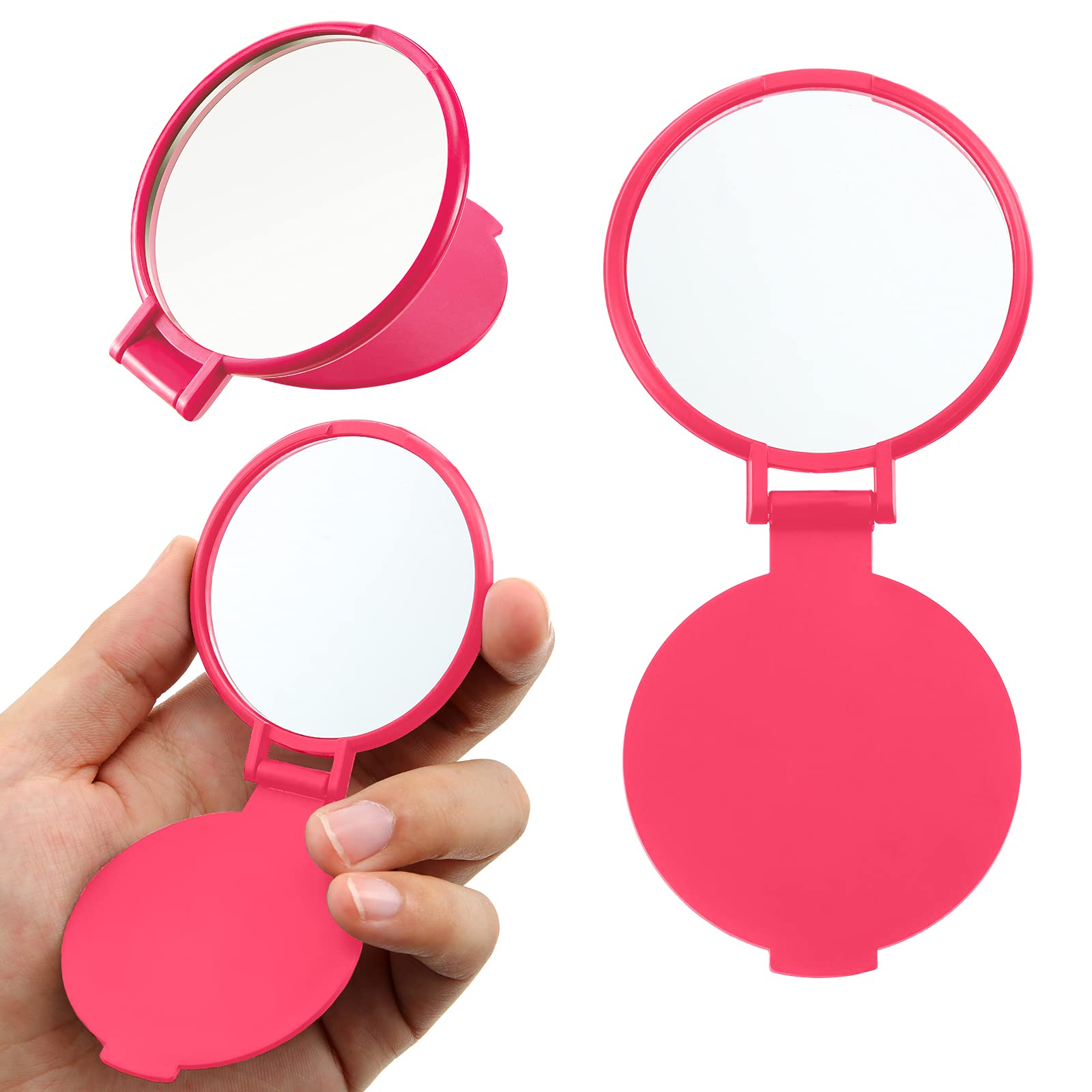 Yalikop 36 Pcs Compact Mirror Bulk Portable Round Makeup Mirror Mini Foldable for Purse Women Travel Daily Use Mothers Day Gifts