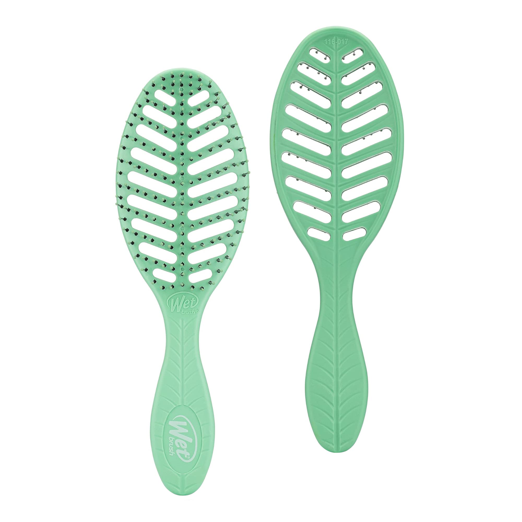 Wet Brush Speed Dry Hair Brush, Green - Go Green Detangler - Vented Design & Ultra Soft Heatflex Bristles - Ergonomic Handle Man