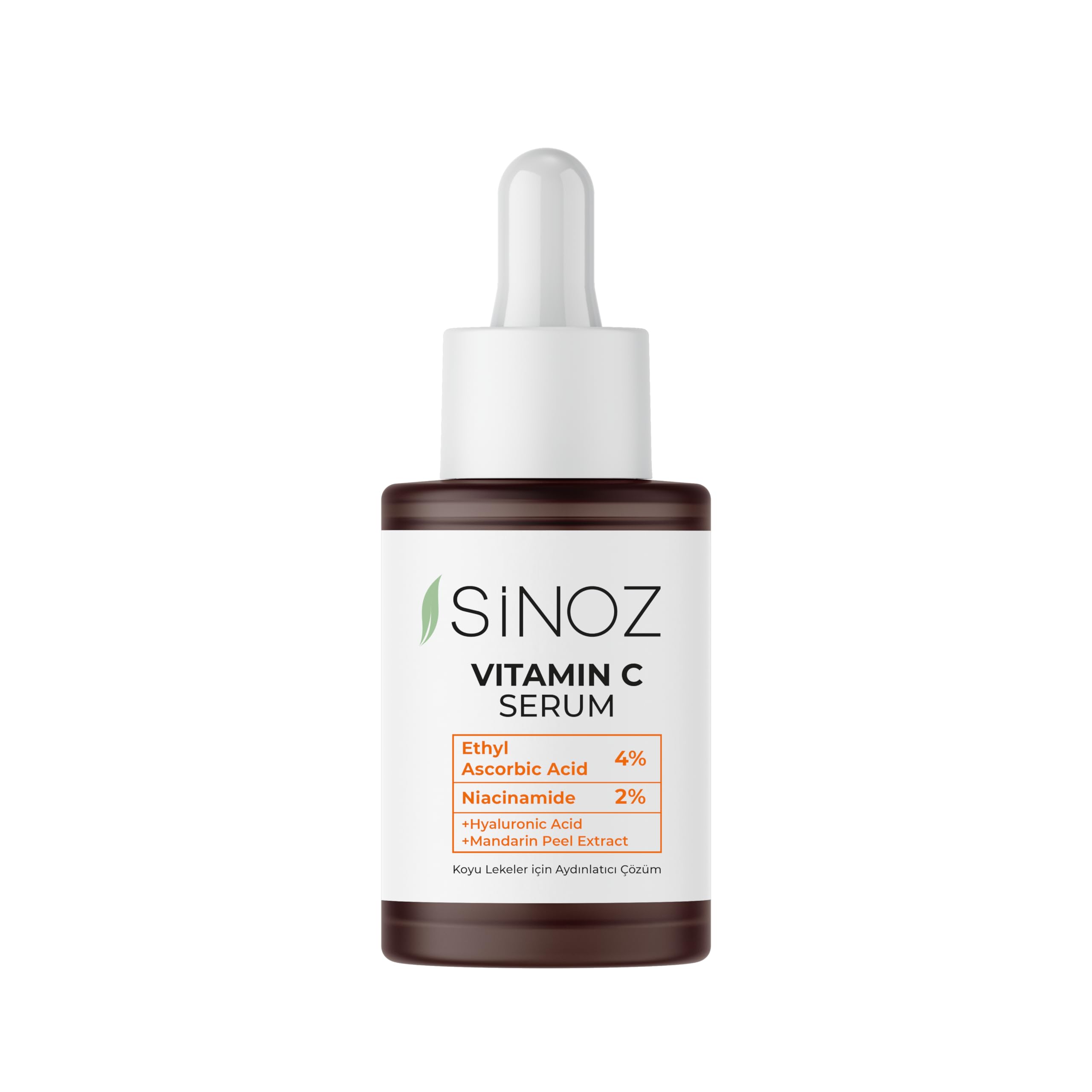 Sinoz Vitamin C Brightening Face Serum | With Hyaluronic Acid & Vitamin C%4 + Niacinamide%2 | Evens Skin Tone, Fades Dark Spots 