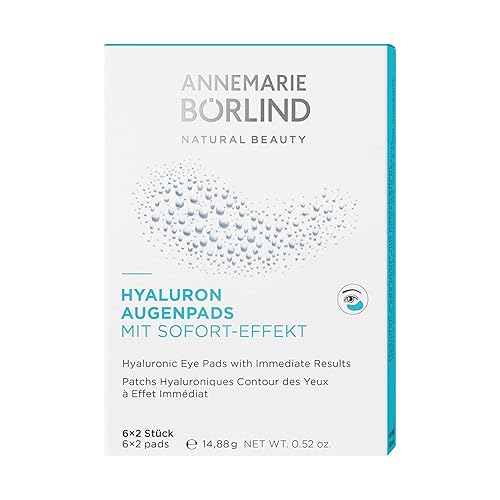 ANNEMARIE BRLIND - HYALURONIC EYE PADS with Immediate Results - moisturizing, refreshing and cooling eye care, vegan, 6 x 2 Pads