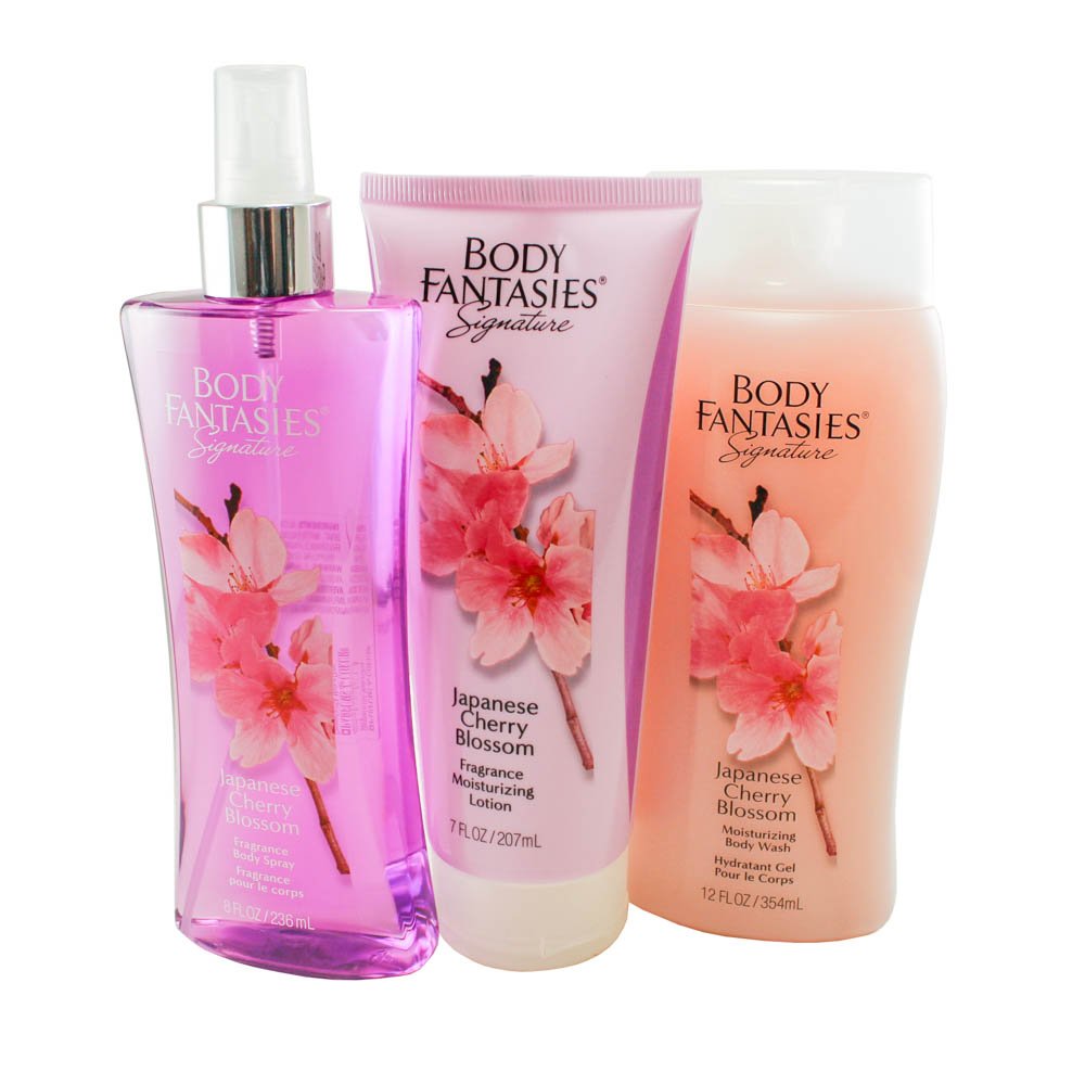 Body Fantasies Signature Japanese Cherry Blossom 3 Piece Gift Set For Women