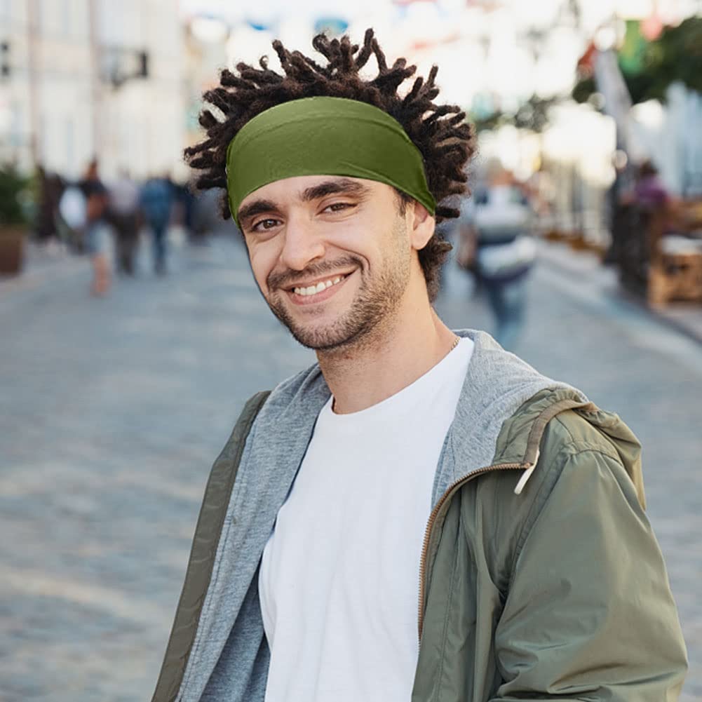 4 Pieces Unisex Dreadlocks Bands Long Hair Dreads Head Wrap Elastic Sleeping Cap Soft Braids Bonnet Tube Headbands For Men Women