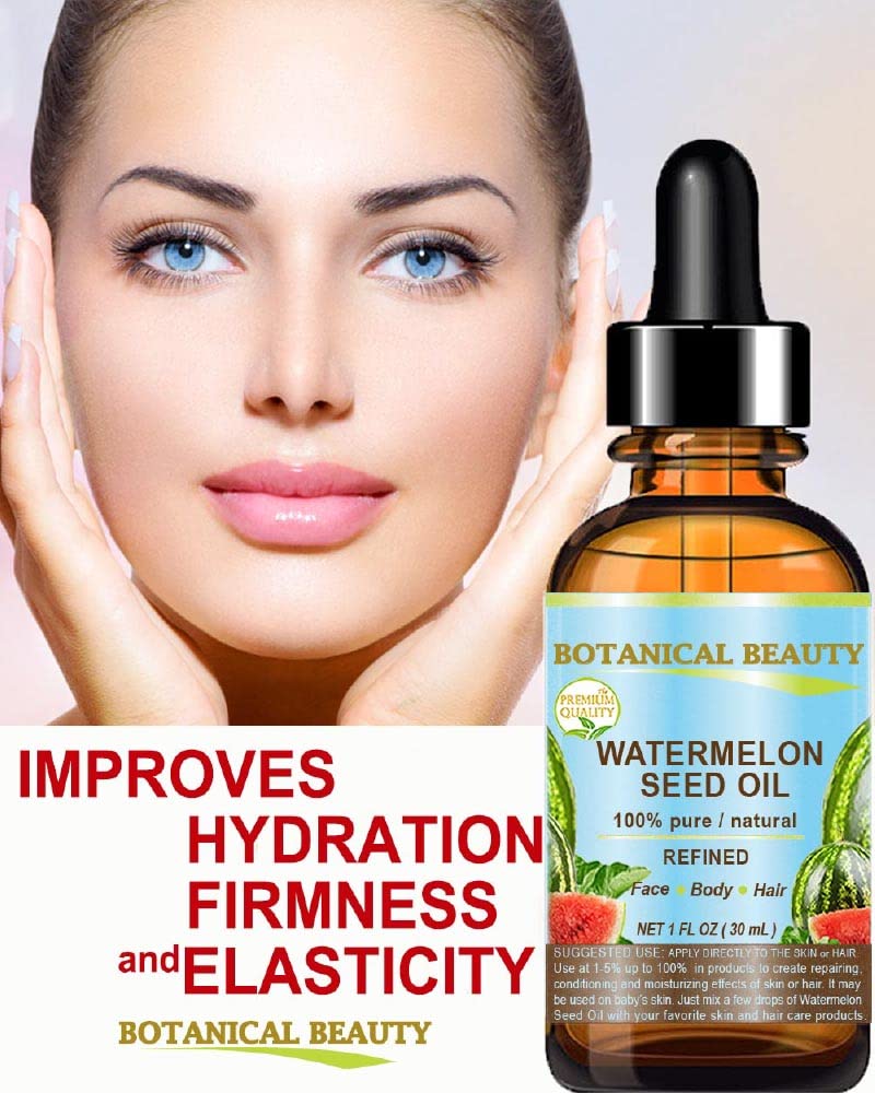 Botanical Beauty EGYPTIAN WATERMELON SEED OIL 100% Pure Natural Refined Undiluted Cold Pressed Carrier Oil 0.5 Fl. oz-15 ml for