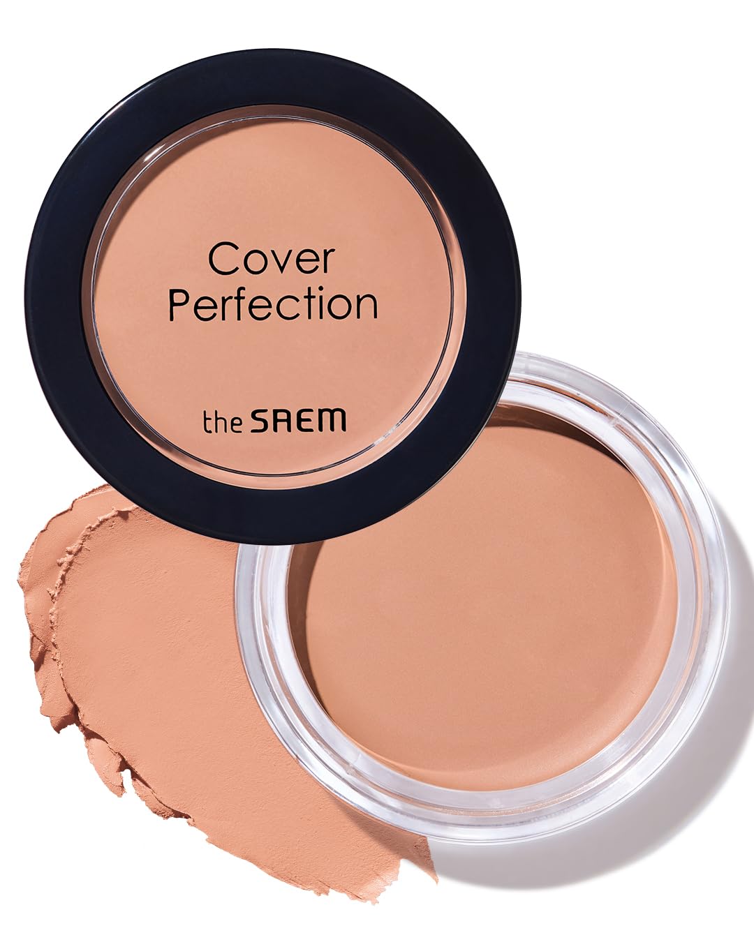 THESAEM Cover Perfection Pot Concealer #Peach Beige - High Adherence & Coverage Balm, Conceals Dark Circles, Corrects Dark Under