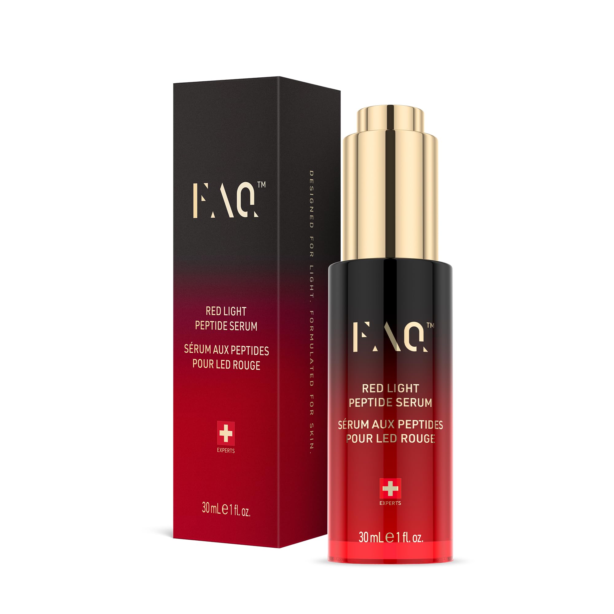 FAQ Red Light Peptide Serum 1 fl.oz  Hydrating Face Serum for LED Skincare