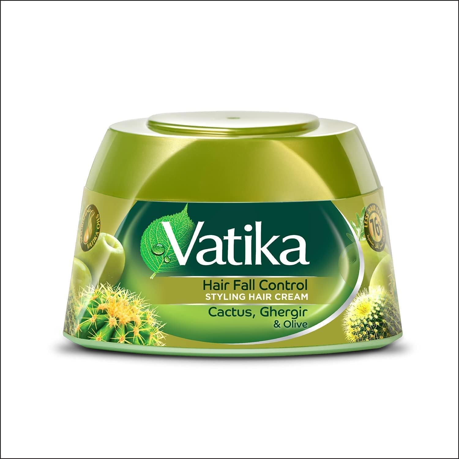 Vatika Naturals Hair Fall Control Styling Hair Cream | Natural Extracts of Cactus, Ghergir & Olive with Nourishing Vatika Oils 
