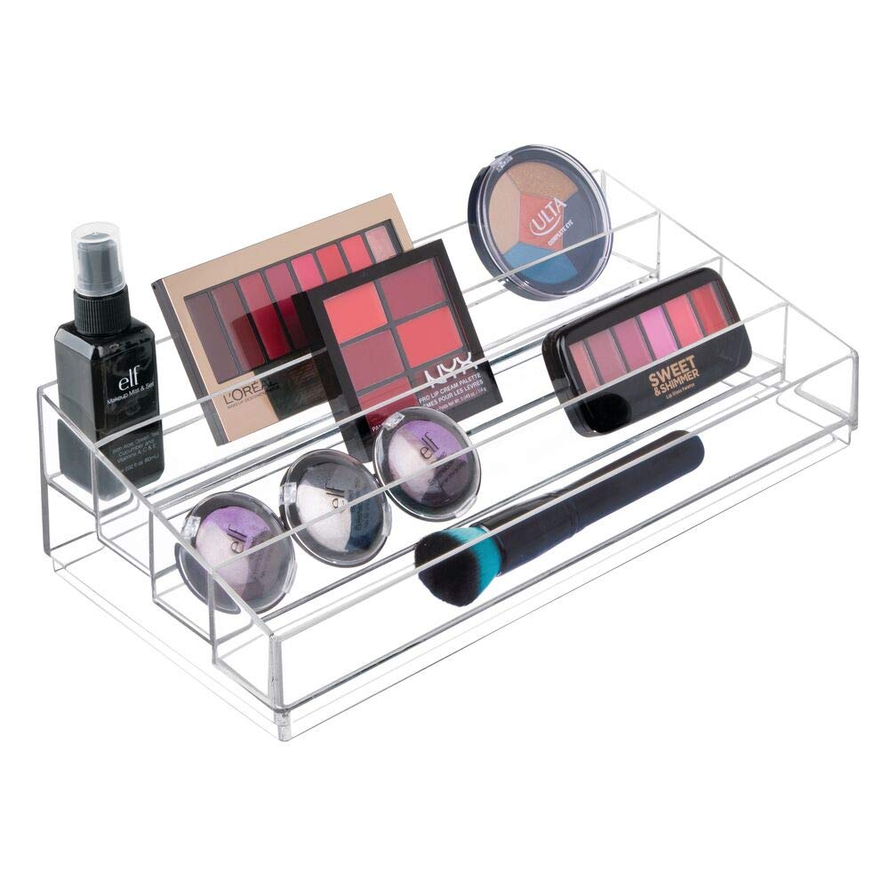 iDesign Tiered Cosmetics & Nail Polish Organizer, The Clarity Collection - 12.75 IN X 6.5IN X 3.75 IN, Clear