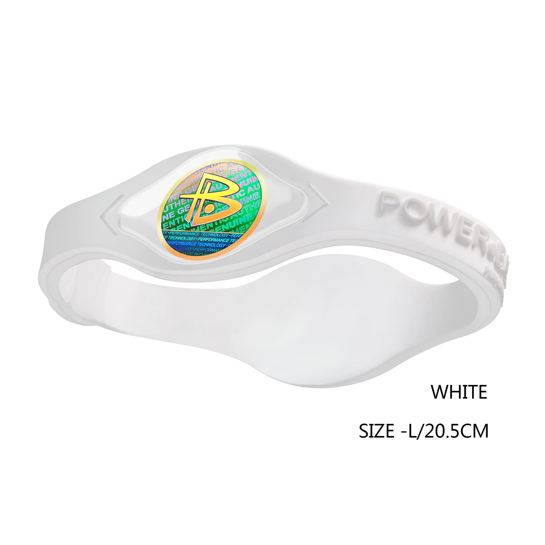 Power Balance Original Genuine Performance Wristband, Silicone Rubber Bracelet for Men Women, M+M+L, Clear/M+Olive/M+White/L