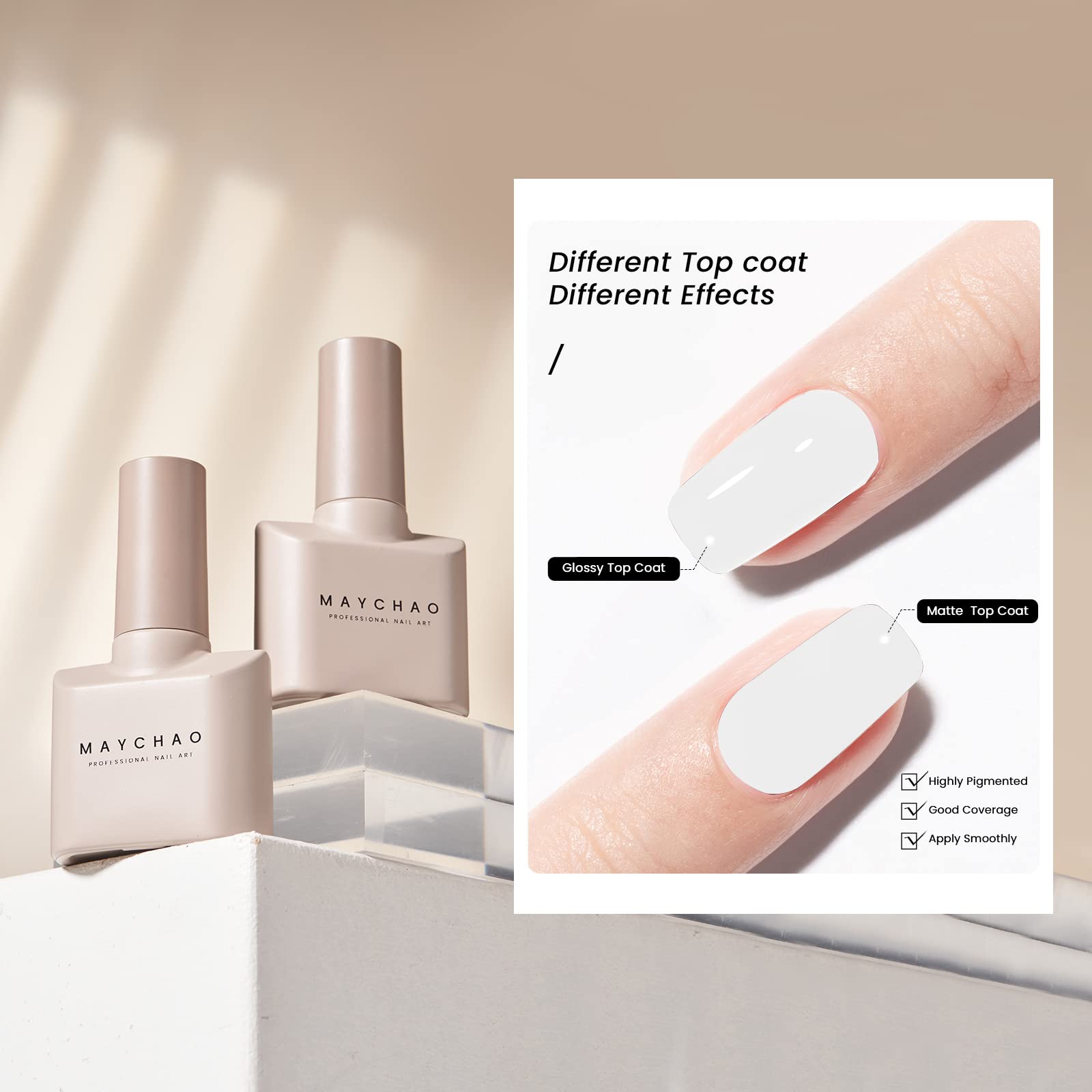 Maychao 15Ml Gel Nail Polish 1Pc White Nail Polish Soak Off Uv Led Nail Gel Polish Nail Art Starter Manicure Salon Diy At Home,
