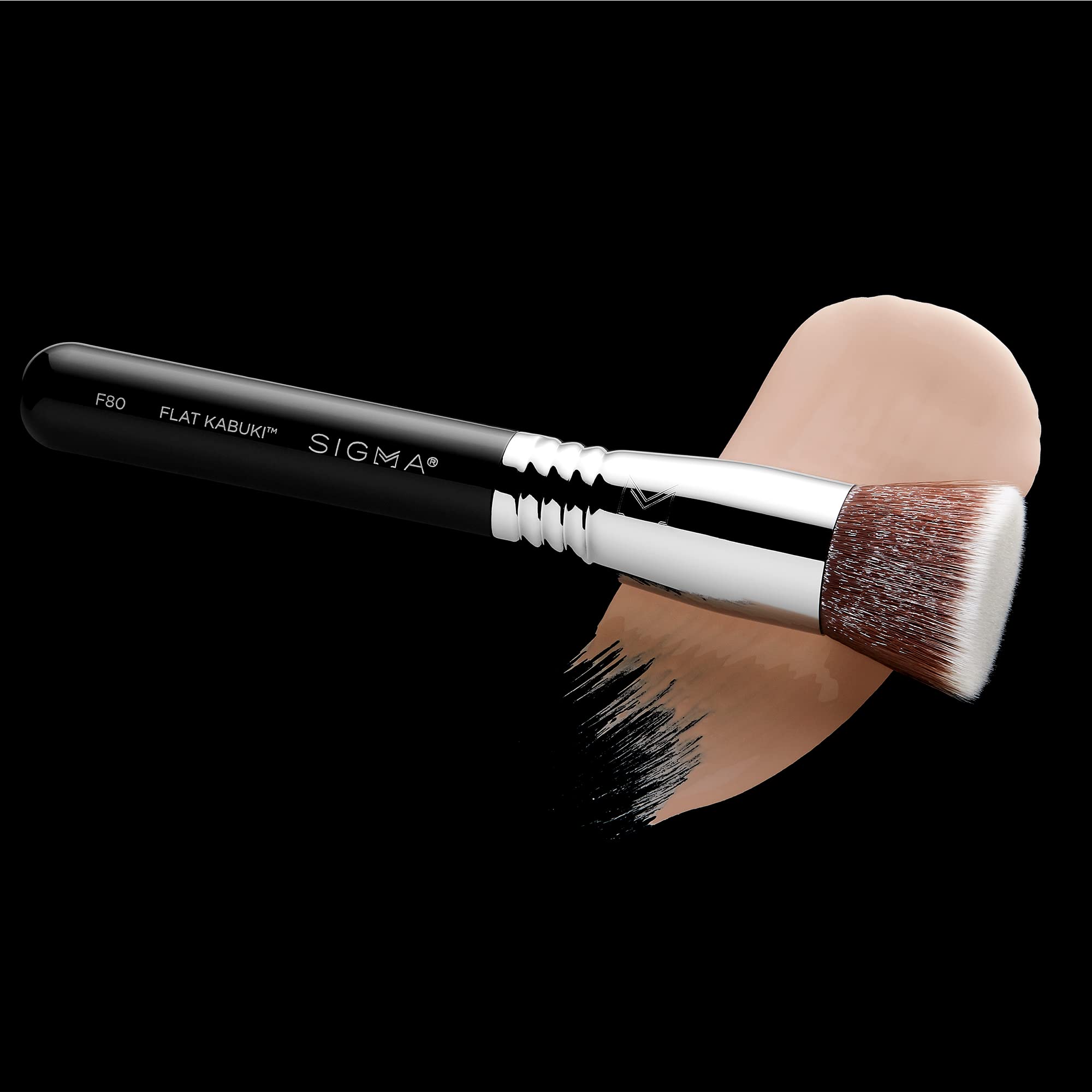 Sigma Beauty F80 Flat Kabuki Brush, Best Selling Foundation Brush & Professional Grade Makeup Brush To Blend Liquid & Cream Prod