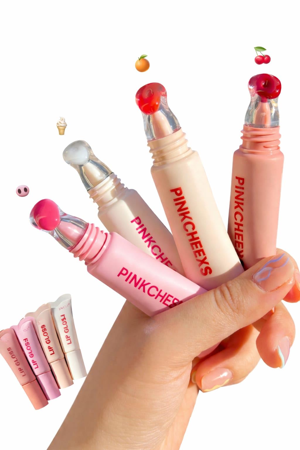 Korean Crystal Glaze Moisturizing Lip Care Set Of 4 | Hydrating HighShine Lip Gloss Collection | Lightweight NonSticky MultiS