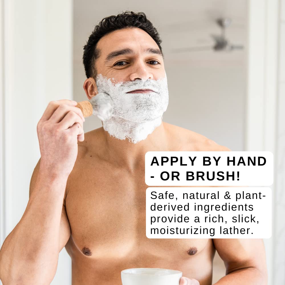 Pacific Shaving Company Natural Shaving Cream - Safe, Natural, And Plant-Derived Ingredients For A Smooth Shave, Softer Skin, Le