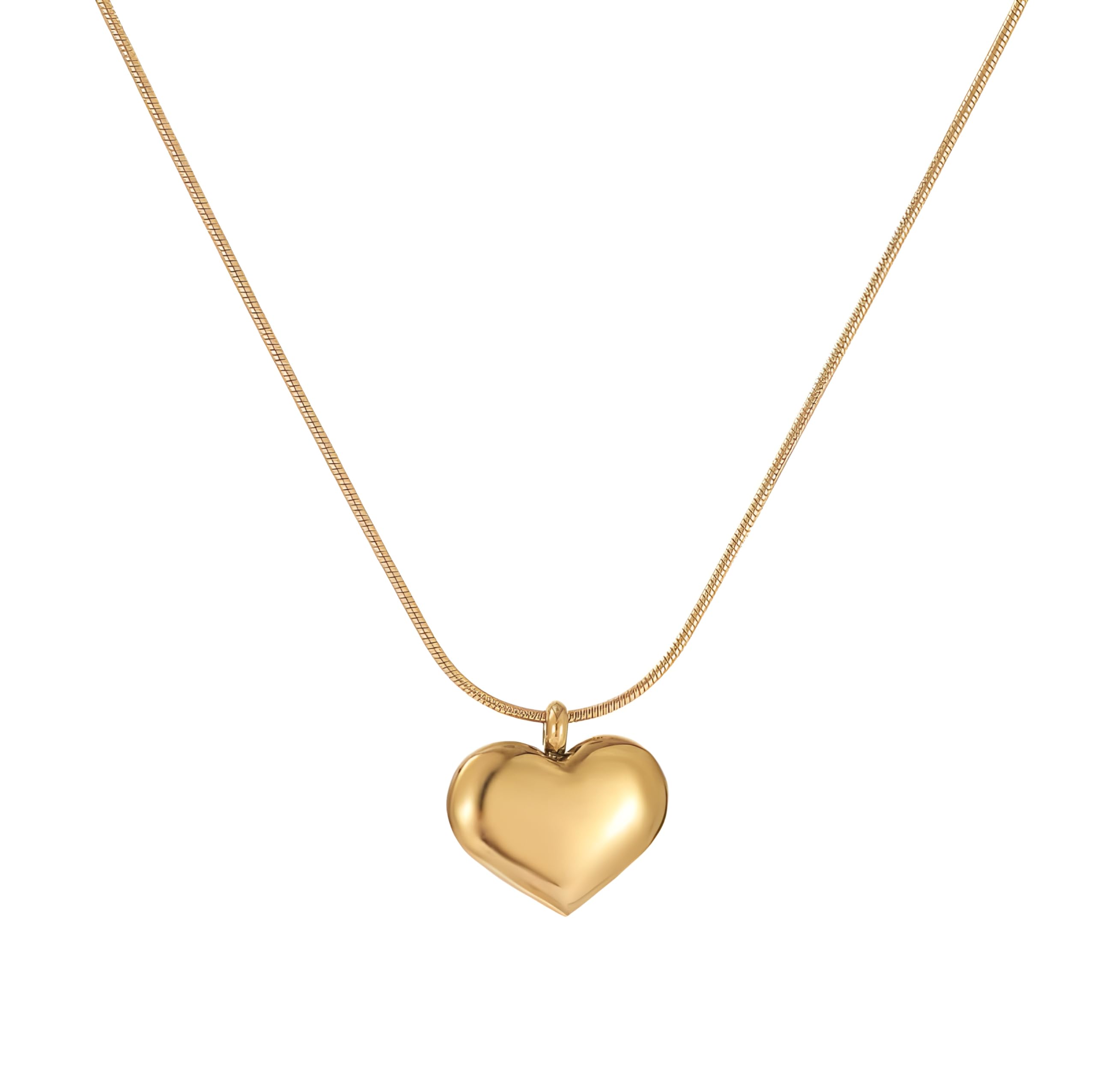 Iisus Jewels Women GoldPlated Heart Pendant Necklace | With AntiTarnish Stainless Steel Quality And Hypoallergenic Property | 