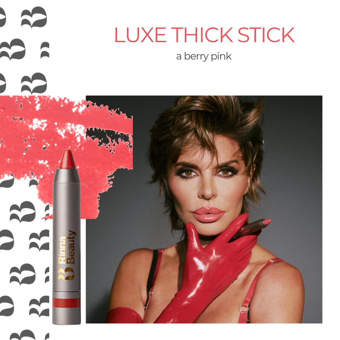 Rinna Beauty Thick Stick Lip Crayon - Luxe - Long Lasting Lipstick, Moisturizing Creamy Formula With Hydrating Oils & Extracts,