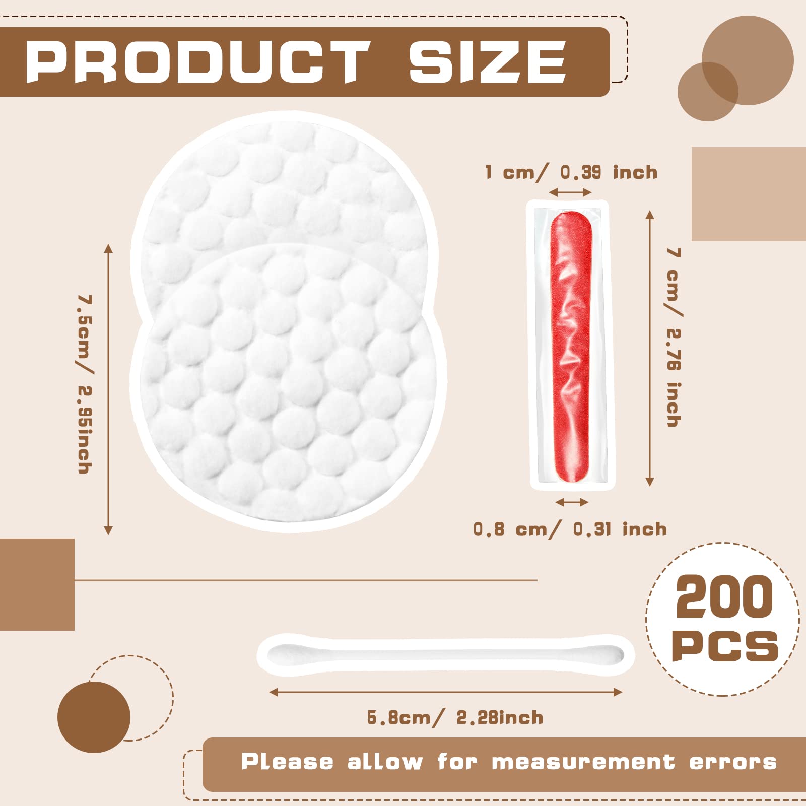 200 Pieces Hotel Vanity Kit Individually Wrapped Hotel Amenities Disposable Travel Size Hotel Hospitality Supplies, Each Include