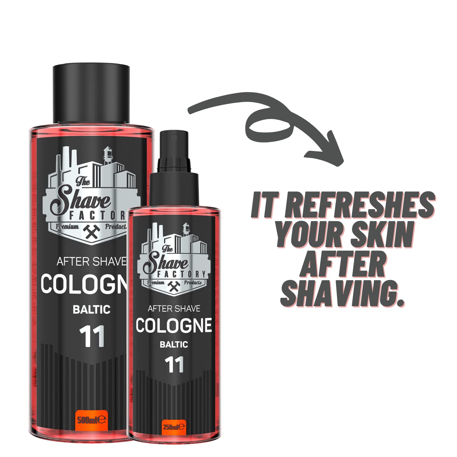 the shave factory After Shave Cologne Series (11 Baltic, 500ml (16.9 fl. oz))