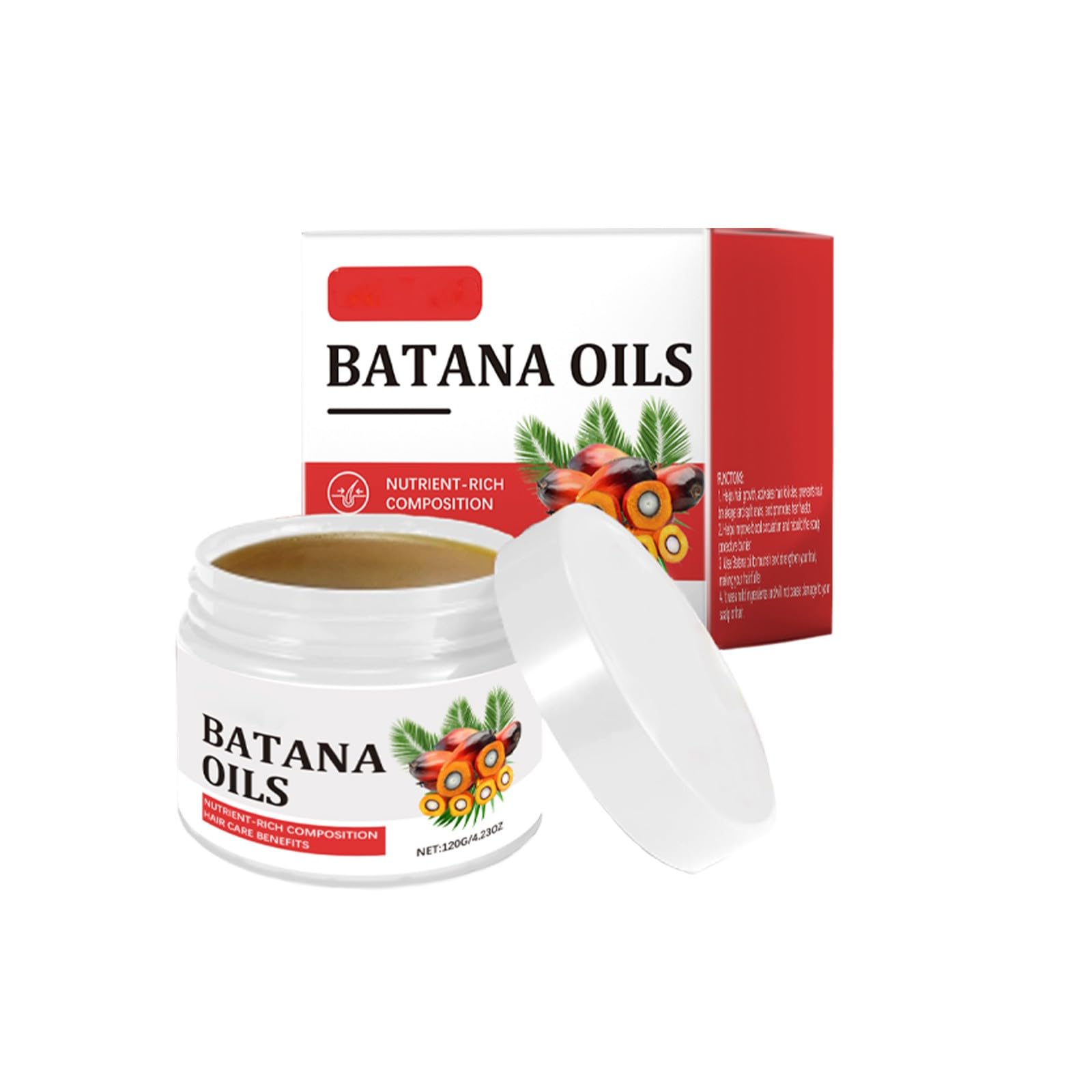 Batana Oils Hair Treatment, NutrientRich Formula for Hair Growth, Split End Repair, AntiHair Loss, All Hair Types, 4.23 oz