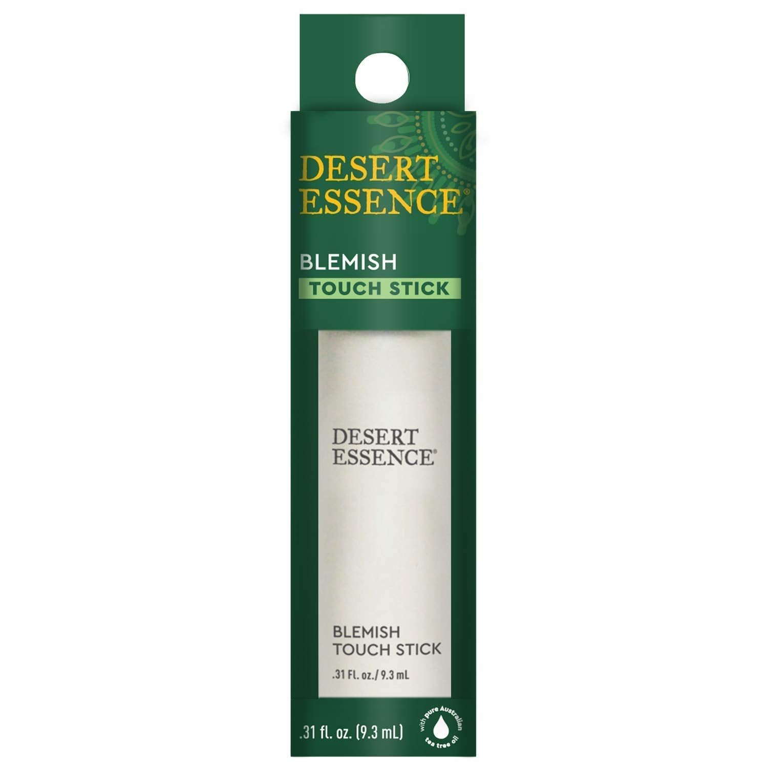 Desert Essence Herbal Blemish Touch Stick with Natural Extracts & Essential Oils - .31 Fl Ounce - Antiseptic Tea Tree Oil - Cham