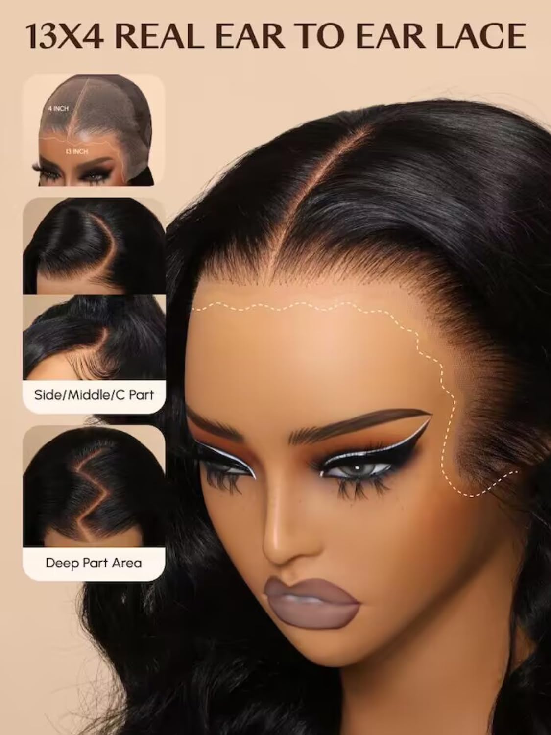 Unice Pre Everything Glueless Frontal Wig Body Wave 13X4 Hd Pre Cut Lace Front Wigs Human Hair Pre Bleached Invisible Bye Bye Kn