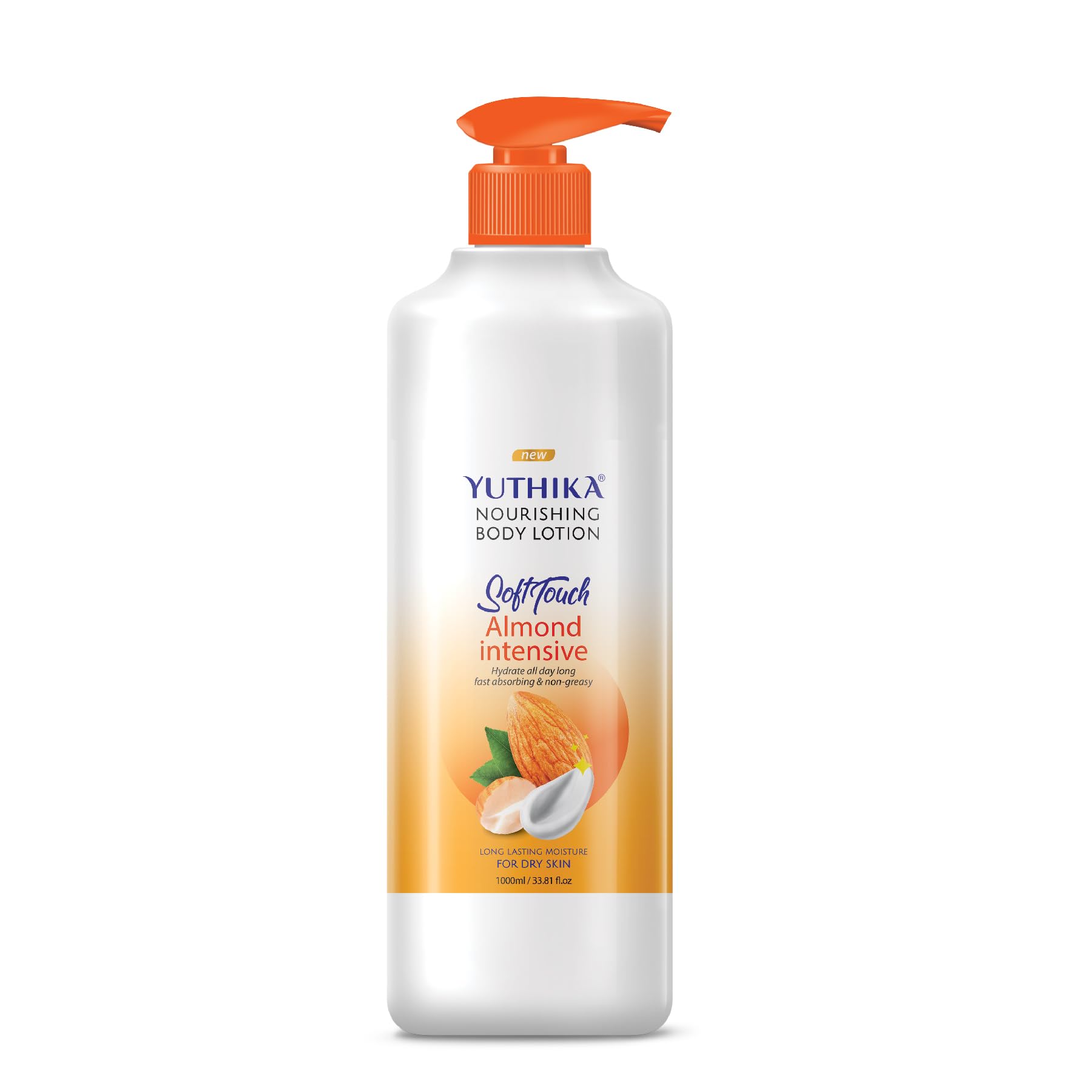 Yuthika Naturals Almond Soft Touch 100Ml Body Lotion For Women & Men | 72Hr Hydration | For Dry To Very Dry Skin | Enriched With