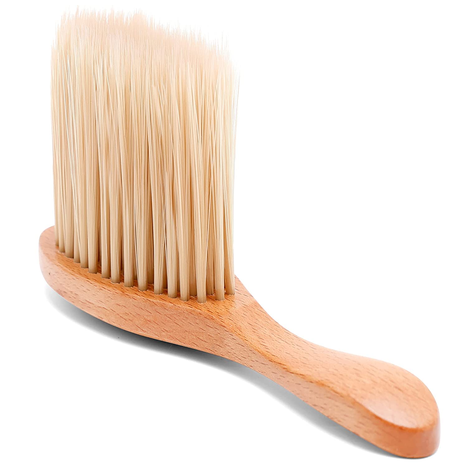Tifurko Parlor Hair Duster Brush Wooden, Hair Dusting Brush, Barber Hair Brush, Neck Duster Wood Brush, Hairstylist Brush, Powde