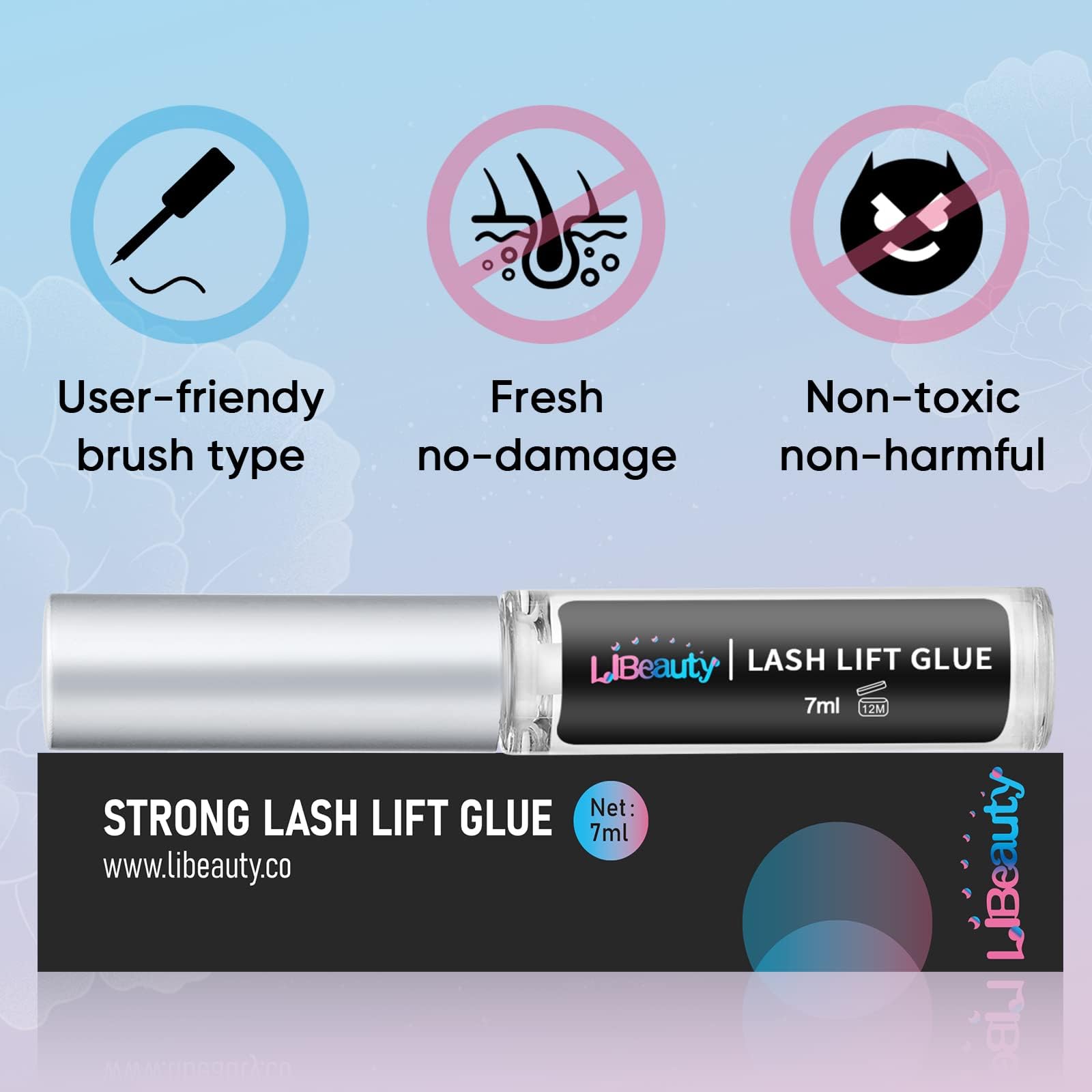 Libeauty Lash Lift Glue, Eyelash Adhesives, Eyelash Perm Glue Strong Sticky Eyelash Lifting Glue For Lash Perming Or False Eyela