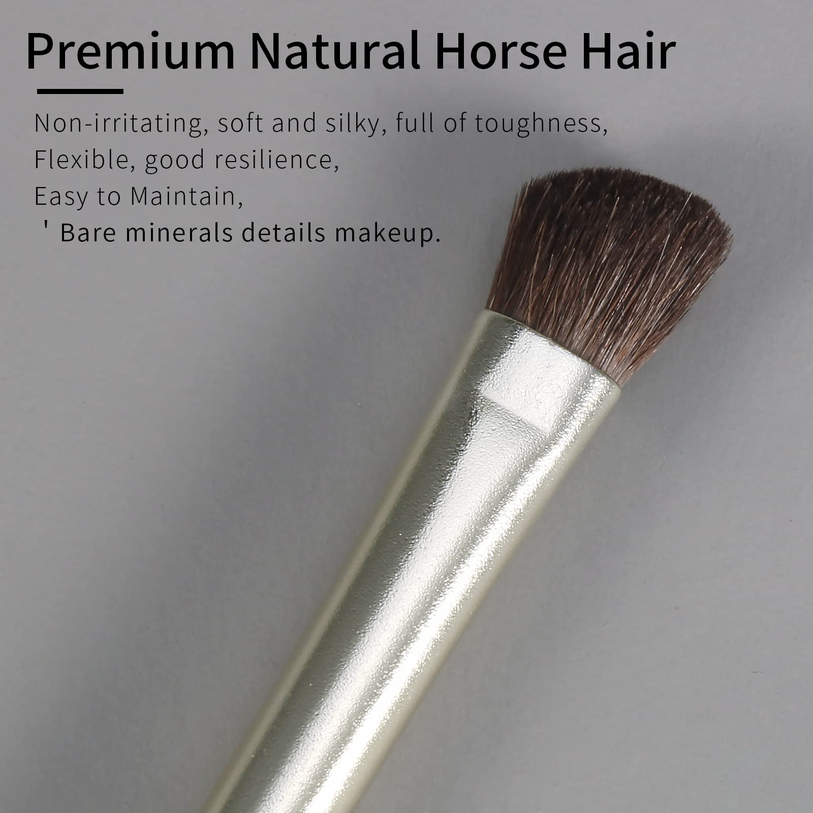 Natural Pony Hair Eye Shadow Brush By Enzo Ken, Small Nose Contour Brush, Angled Eyeshadow Brush, Angled Eye Shadow Brush, Singl