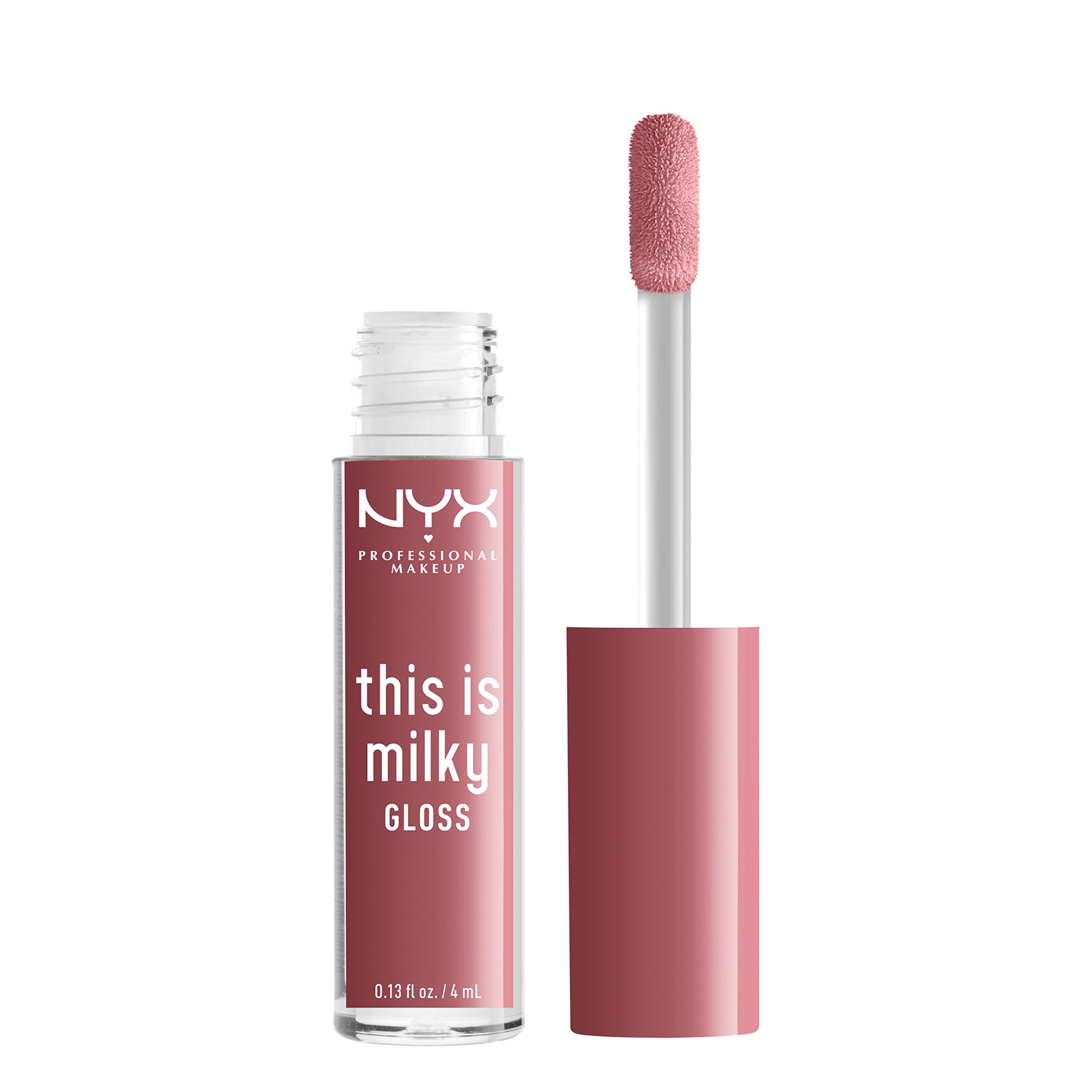 Nyx Professional Makeup This Is Milky Gloss, Vegan Lip Gloss, 12 Hour Hydration - Cherry Skimmed (Dusty Pink Mauve)