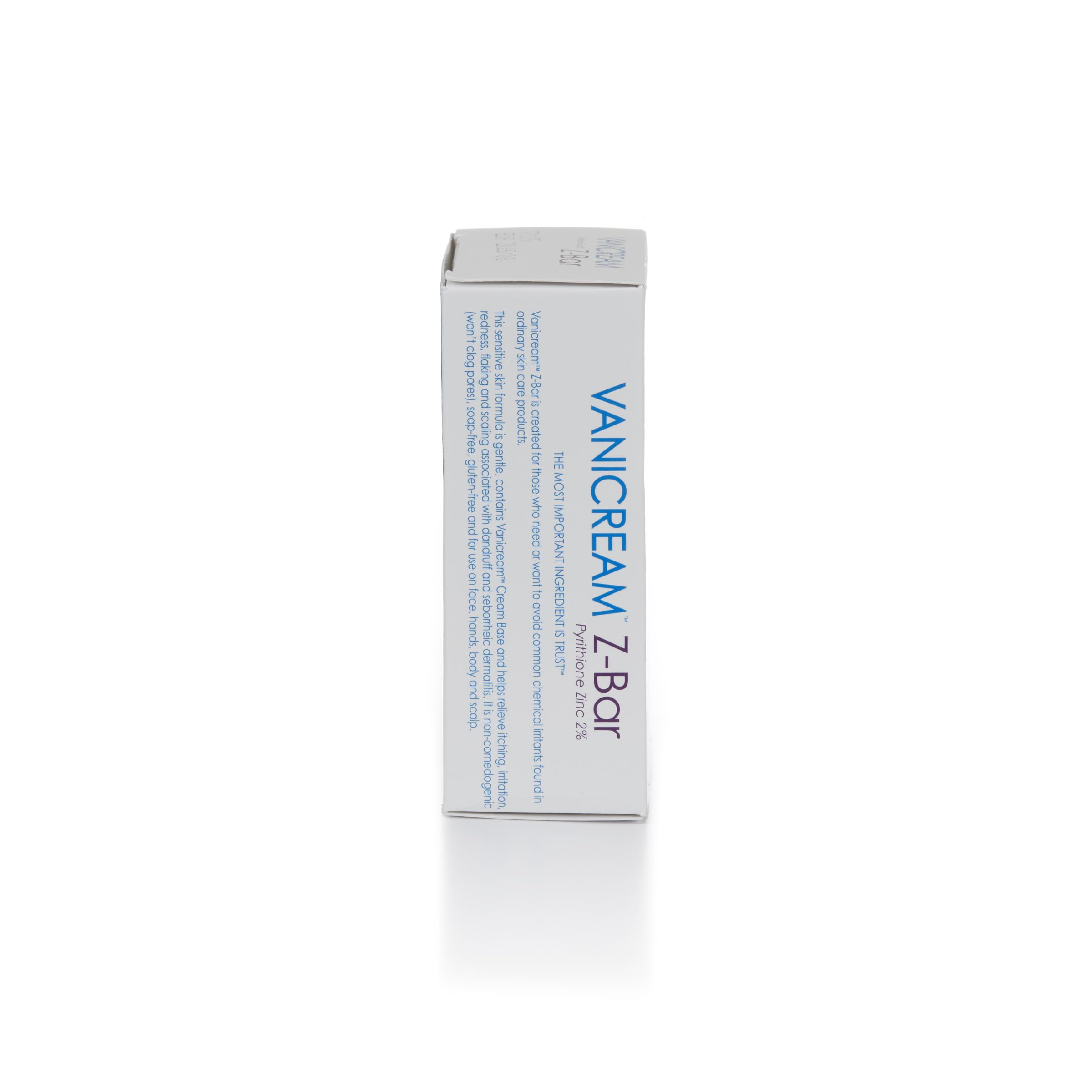 Vanicream Z-Bar, Seborrheic Dermatitis & Anti-dandruff Medicated Cleansing Bar, 2% Pyrithione Zinc Z-Bar Helps Relieve Itching,