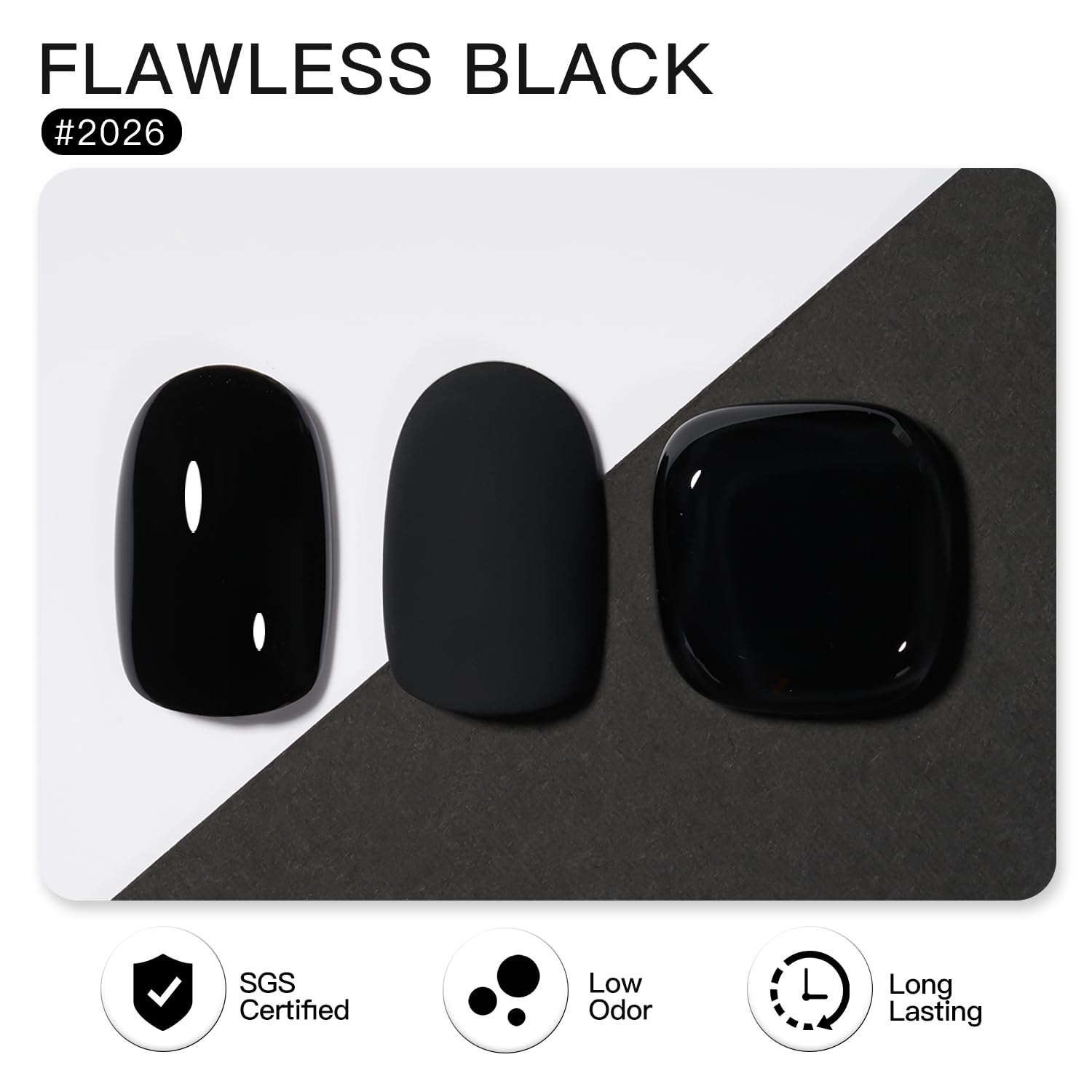 Gaoy Black Gel Nail Polish, 16Ml Soak Off Gel Polish, Uv Light Cure For Nail Art Diy Manicure At Home, 2026 Flawless Black