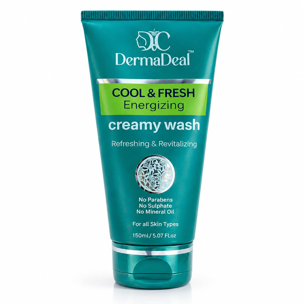 Dermadeal Menthol Ice Cooling Face Wash With Aloe Vera, Peppermint & Tea Tree Oil | Deep Cleansing, Oil & Sweat Control, Instant