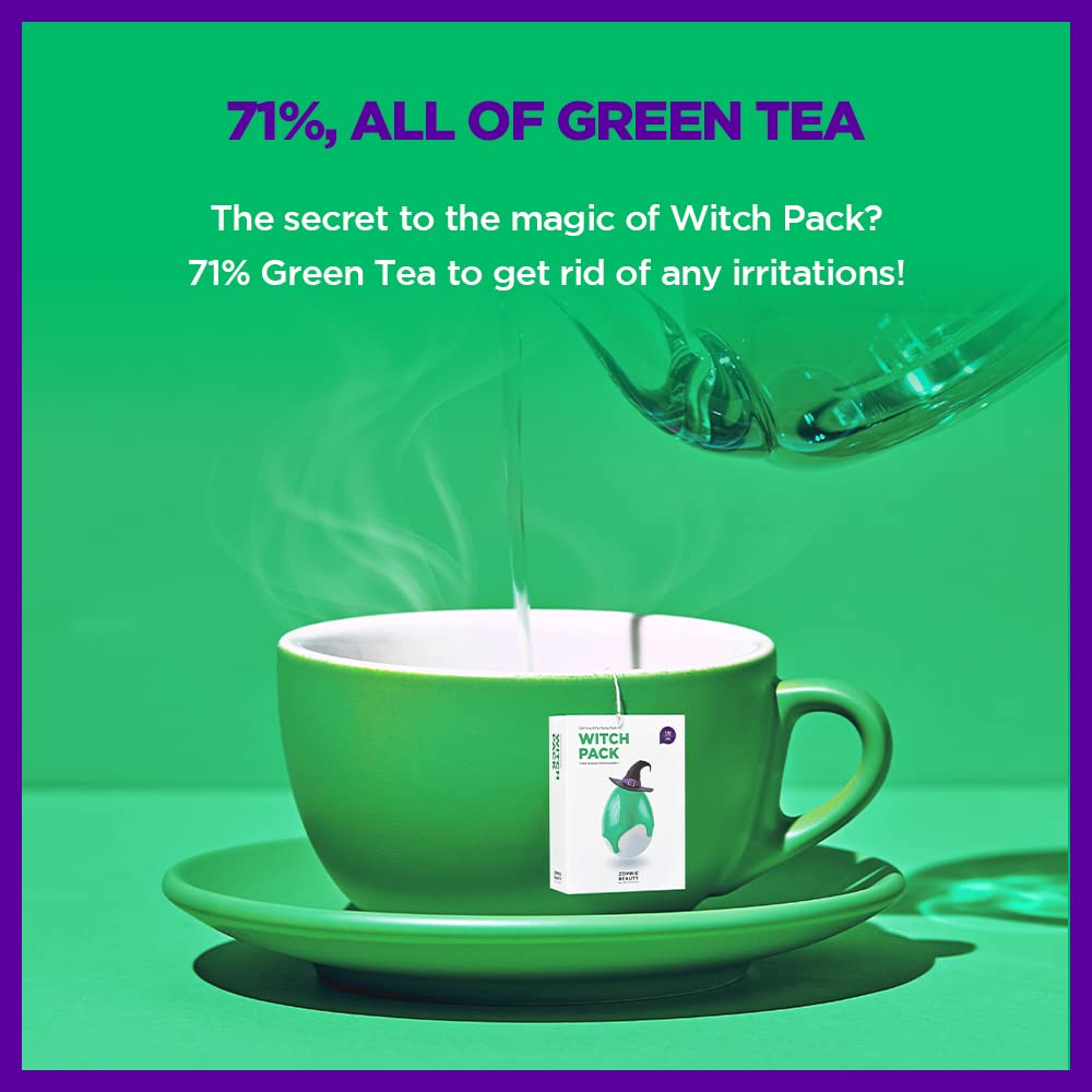 Skin1004 Witch Pack (1Box - 8Ea) | Creamy Mud Pack With Green Tea, Water Calming Purifying Pore Care