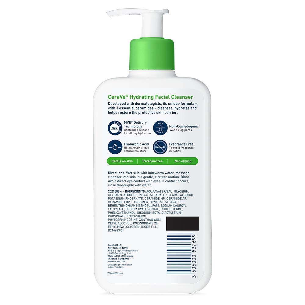Cerave Hydrating Facial Cleanser 12 Oz (Pack Of 8)