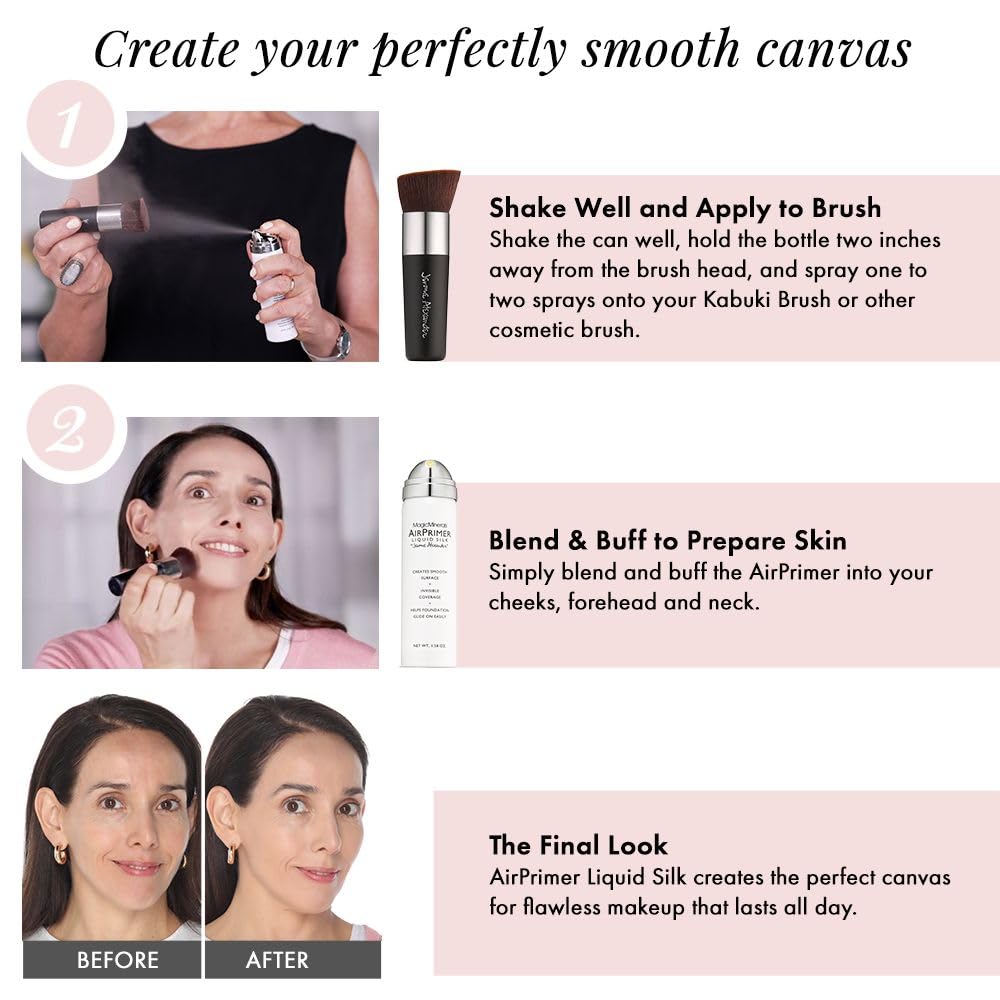 Magicminerals Liquidsilk Air Primer By Jerome Alexander, Spray Formula Smoothes Skin & Minimizes Appearance Of Pores For Flawles