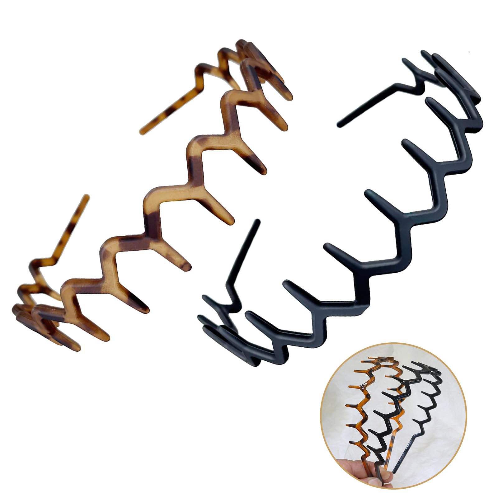 YMCLUB IGZAG HEADBAND - Stylish Zig Zag Headbands for Women & Men - Comfortable HEADBANDS with ZAG Design - Perfect for Sports a